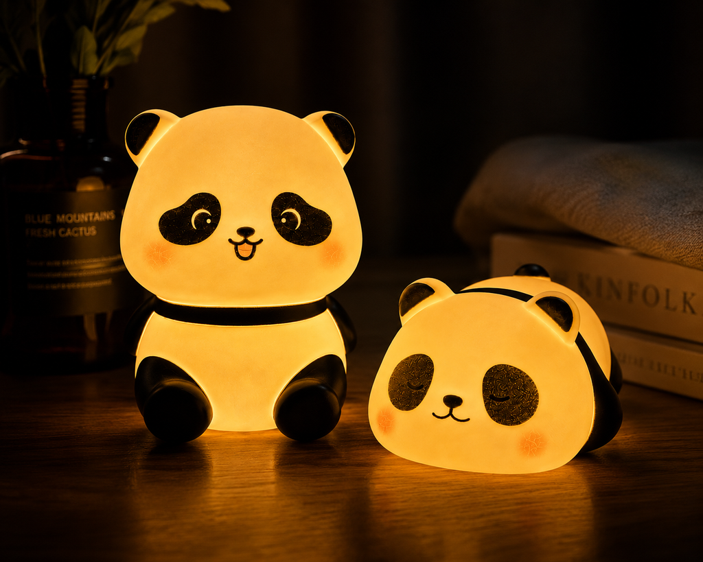 ELNEOR Panda Night Light – Soft Glow Silicone LED Lamp for Kids