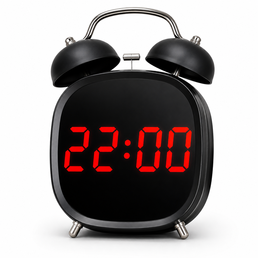 ELNEOR Retro LED Alarm Clock with Twin Bells — Premium Digital Display | USB Rechargeable