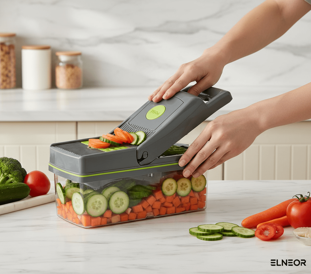 14-in-1 Vegetable Chopper Slicer Dicer — Stainless Steel