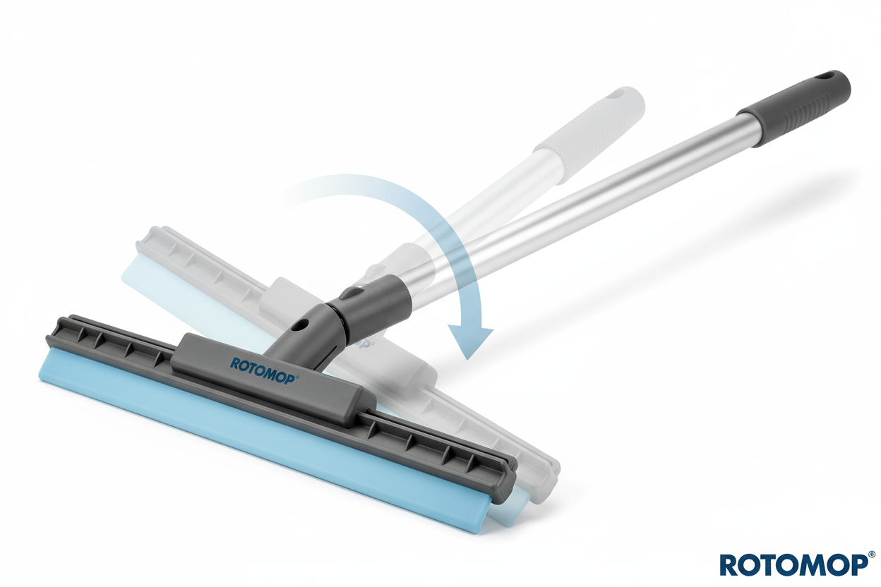 180° rotatable floor wiper with telescopic handle