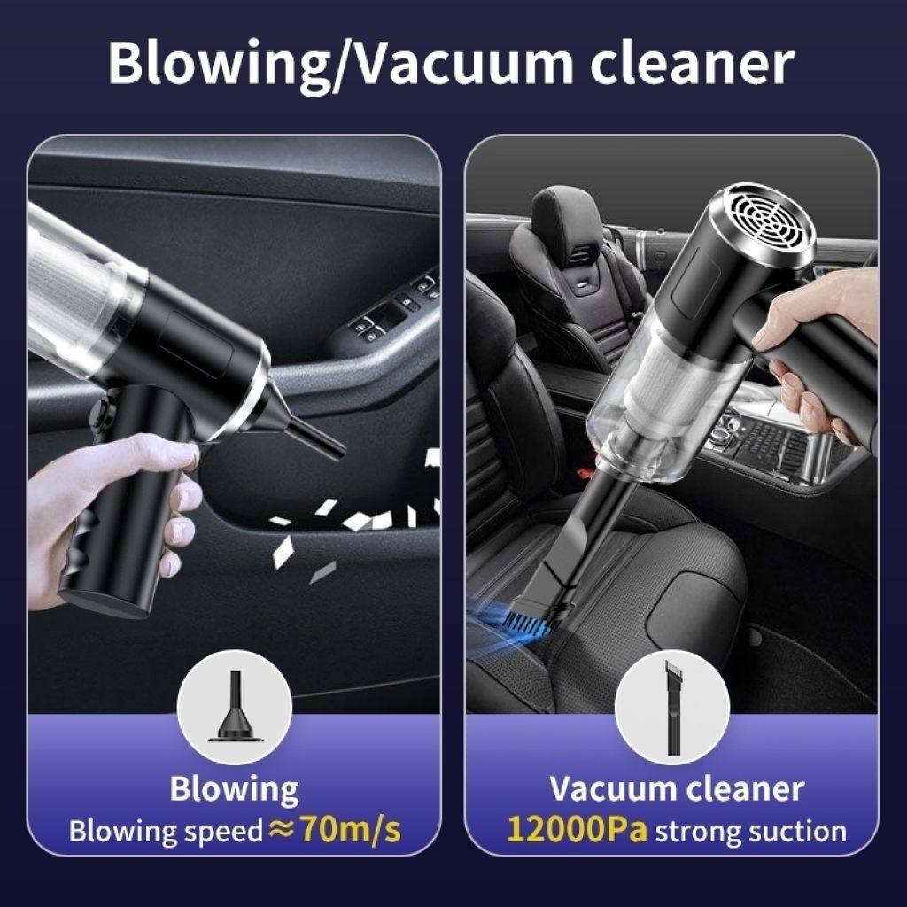 Compact Rechargeable Vacuum with USB Charging Cable
