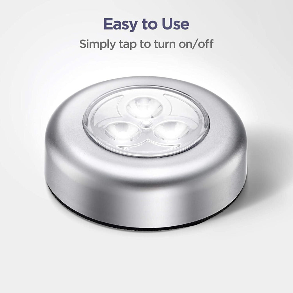Wireless Cordless LED Push Light | Stick-On Tap Touch Lamp - Elneor
