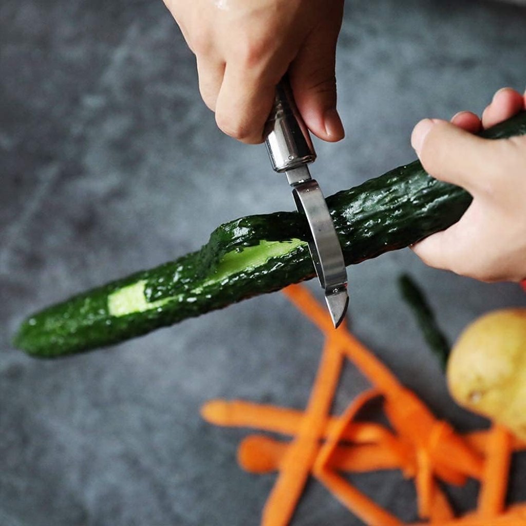 🥕 Maxicon Packaging Vegetable & Fruit Peeler with Meat Cutter 3 in 1 | Durable Multifunctional Stainless Steel Peeler, Cutter & Slicer (3pcs Set) - Elneor