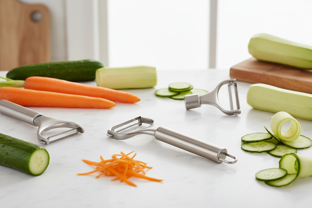 3-in-1 Peeler Set with vegetables