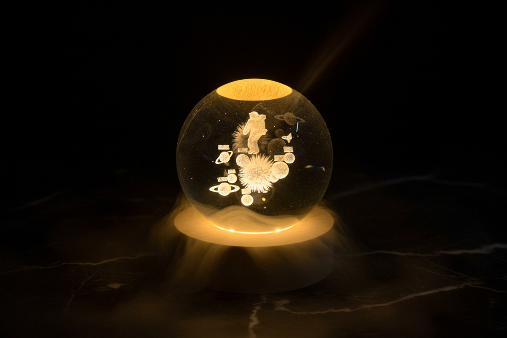 3D Crystal Sphere - 45 Degree