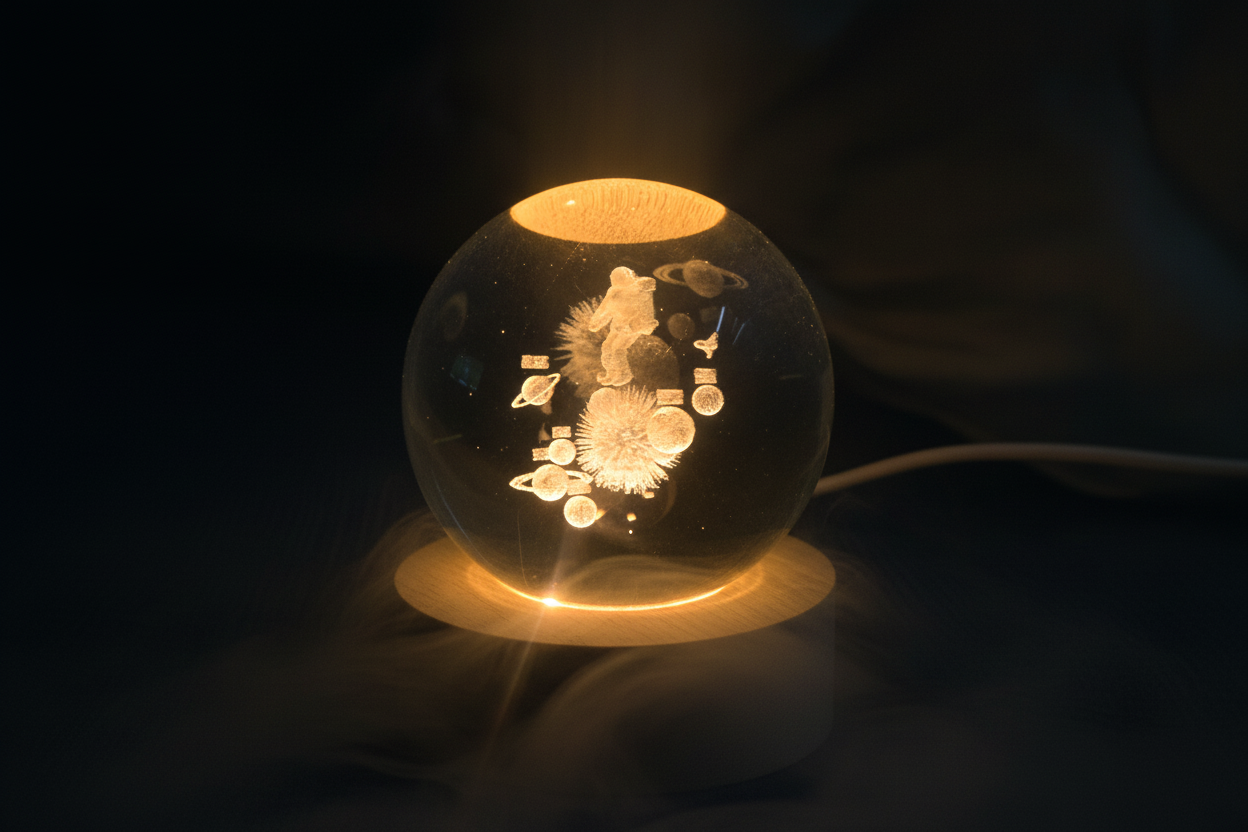 3D Crystal Sphere - Front Hero