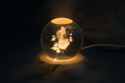 3D Crystal Sphere - Front Hero