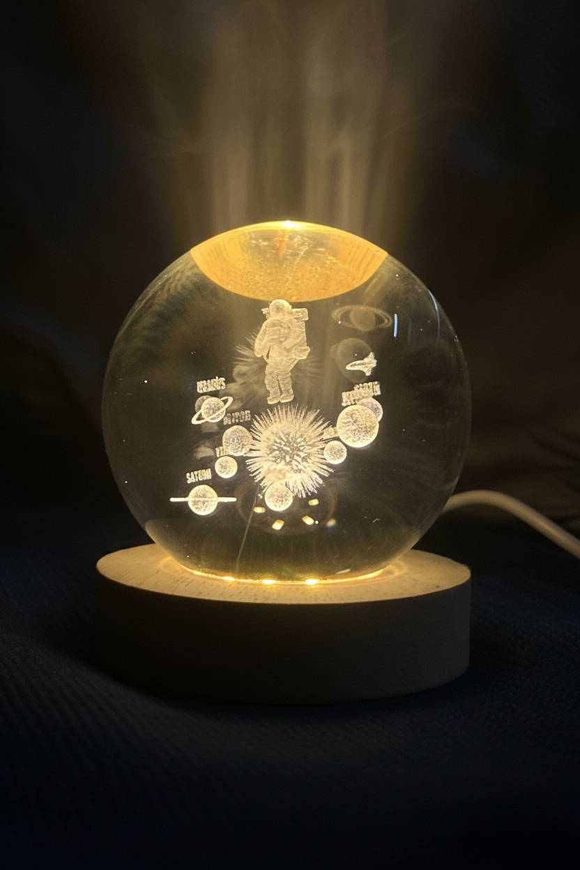 3D Crystal Sphere - Macro Detail