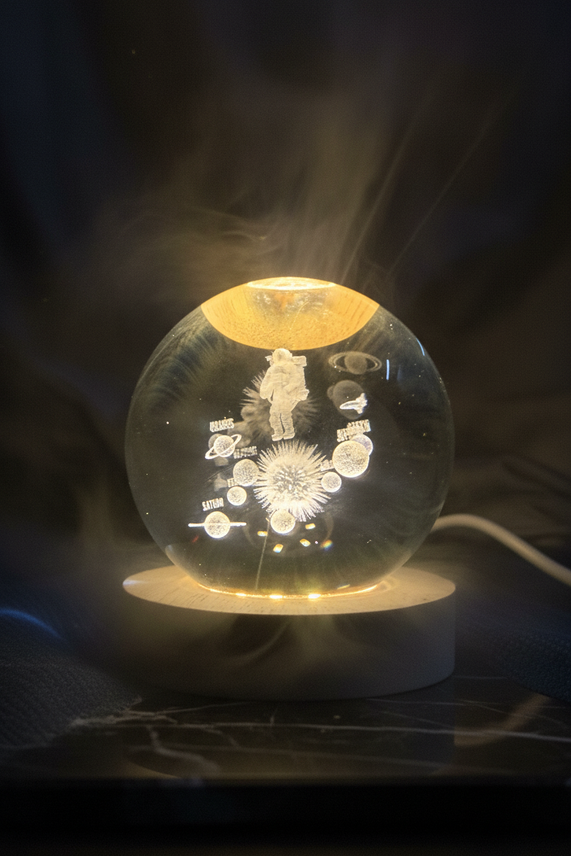 3D Crystal Sphere - Sun Detail