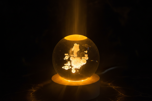 3D Crystal Sphere - Supreme Hero