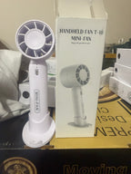Portable Handheld Mini Fan T-10 - Classic White