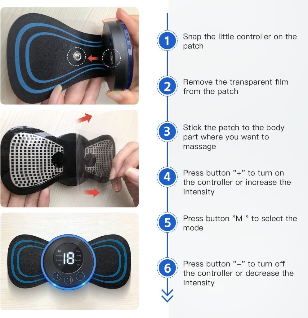 Wireless Mini EMS Massager for Pain Relief - Elneor