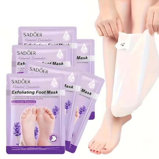 Deep Moisturizing Foot Hydration Socks (2 Pair) – Lavender Heel Repair | Dead Skin Remover | Cracked Feet Care(1 Pack of 2 Pair) - Elneor
