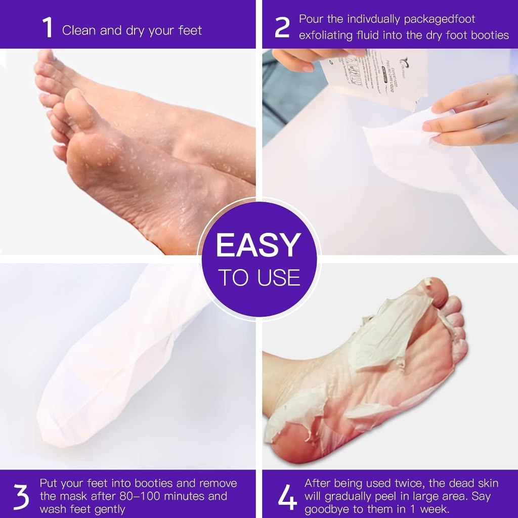 Deep Moisturizing Foot Hydration Socks (2 Pair) – Lavender Heel Repair | Dead Skin Remover | Cracked Feet Care(1 Pack of 2 Pair) - Elneor