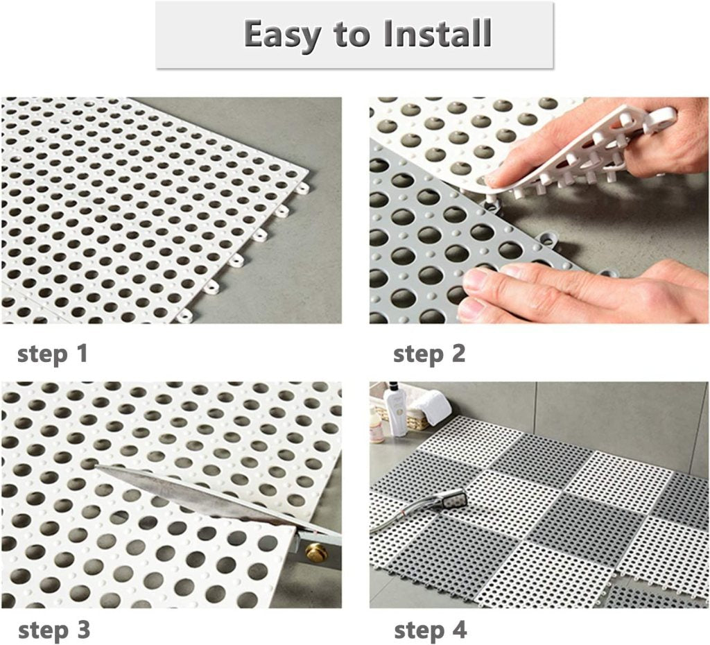 Easy-Install Interlocking Floor Tiles for Shower, Pool and Wet Areas
