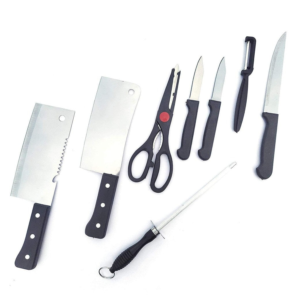Complete Professional Kitchen Knife Collection with Ergonomic Handles

