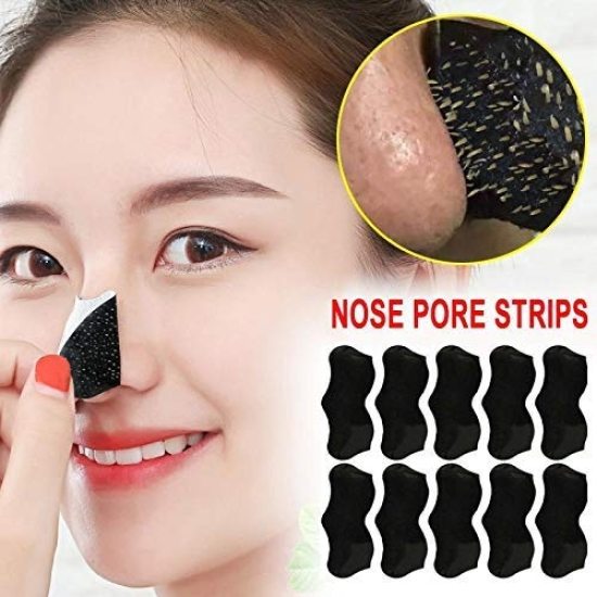 Deep Cleansing Forehead & Nose Blackhead Remover Strips – Activated Charcoal with Aloe Vera & Witch Hazel Removes Blackheads & Whiteheads | Instant Glow | Painless & Easy(1 Pack of 20 strips) - Elneor