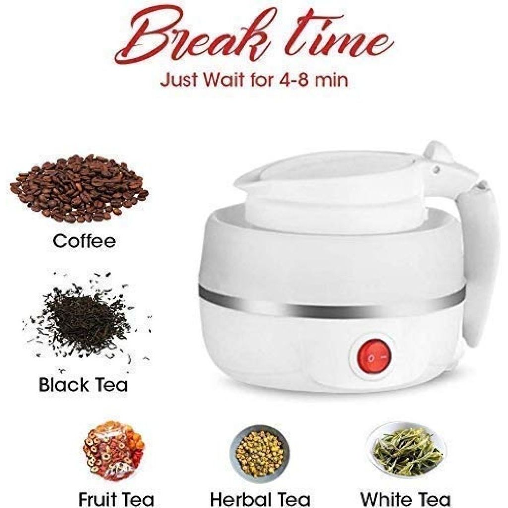 Portable Electric Kettle Boiling Water for Travel Use.

