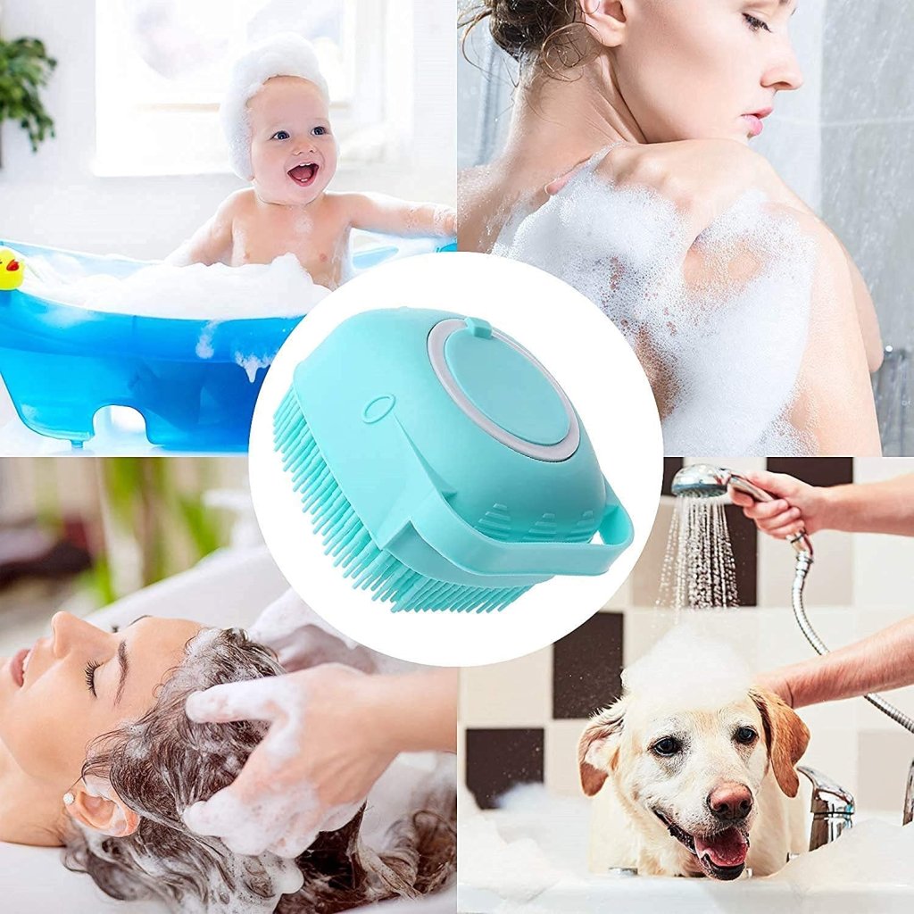 2-in-1 Gentle Exfoliating Brush with Soap Dispenser for Shower
