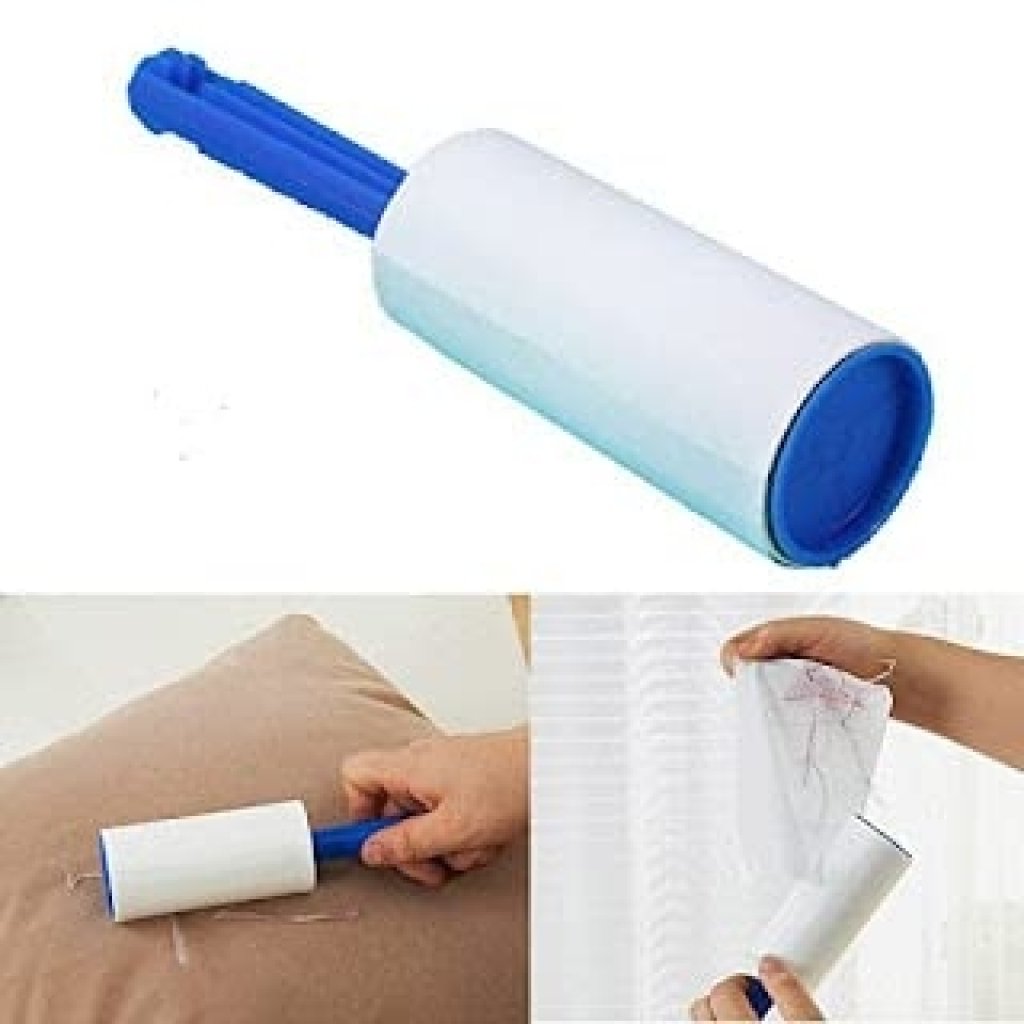 Plastic Sticky Lint Remover Roller – Set of 5 Rolls (150 Sheets) Pet Hair, Dust & Dirt Remover for Clothes, Furniture & Carpets - Elneor