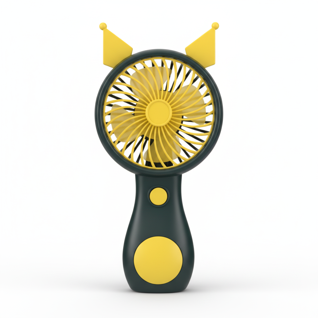 Black & Yellow Cat Ears Fan - Control Detail