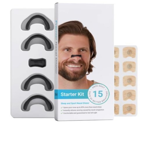 🌙 Breathing Nasal Strip Starter Kit | Extra Strength Snoring Solution | Boost Oxygen Intake | Improve Sleep Quality (2 Packs of 15 Set each)) - Elneor Desk