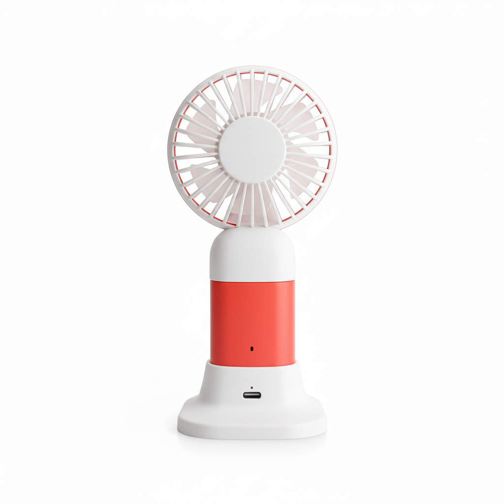 Coral Strawberry Fan - Back View