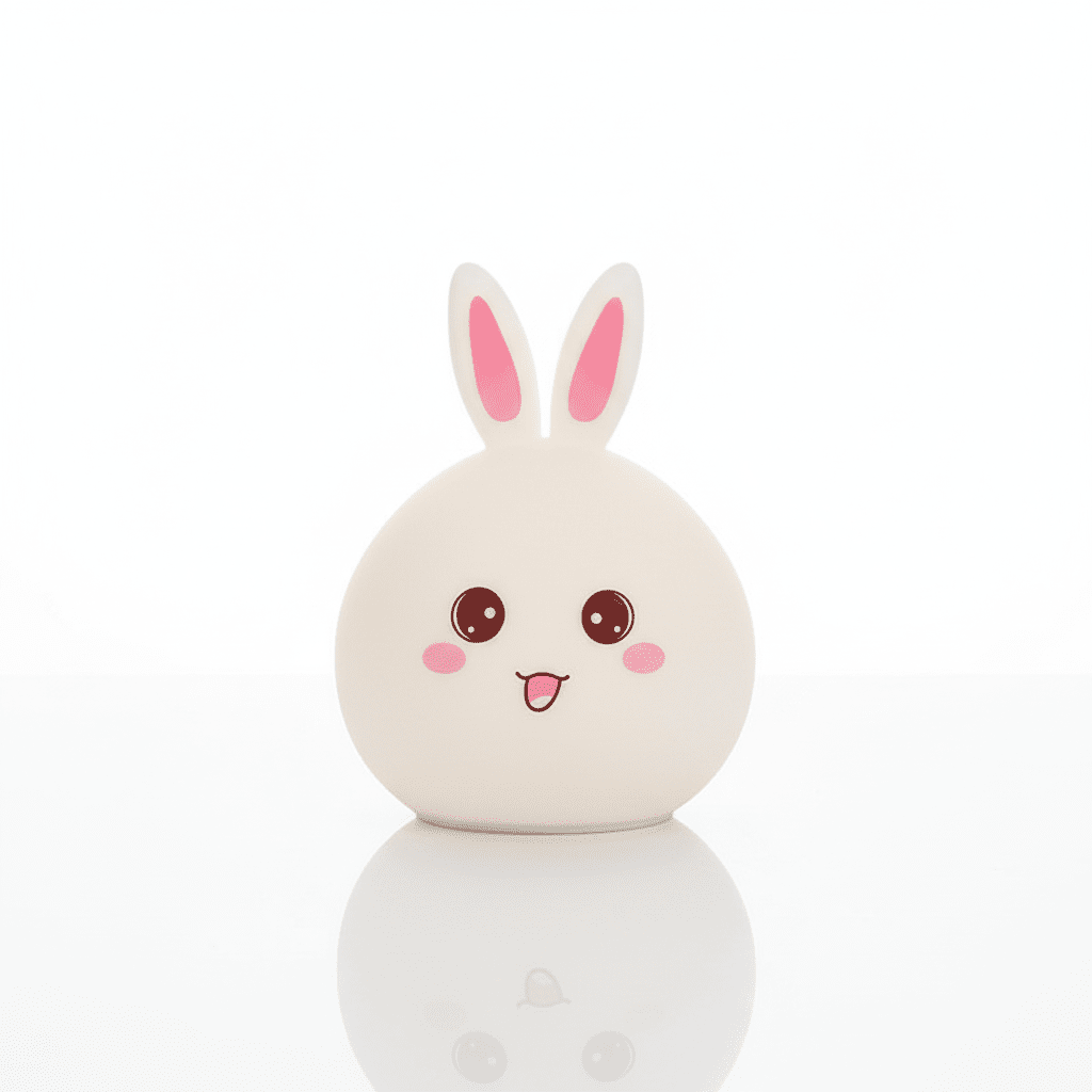 Cute Bunny Night Light - Rechargeable LED Lamp with Touch Control & Color Changing - Elneor Ambient Lighting