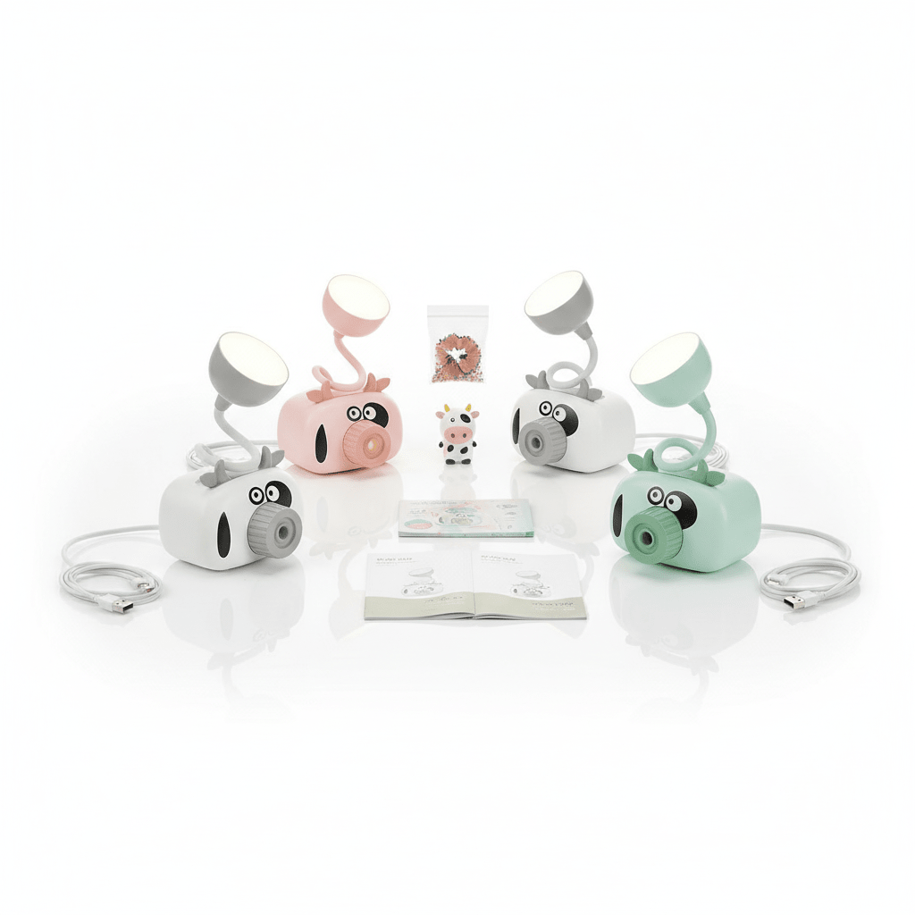 Cute Cow LED Desk Lamp with Flexible Gooseneck - ELNEOR