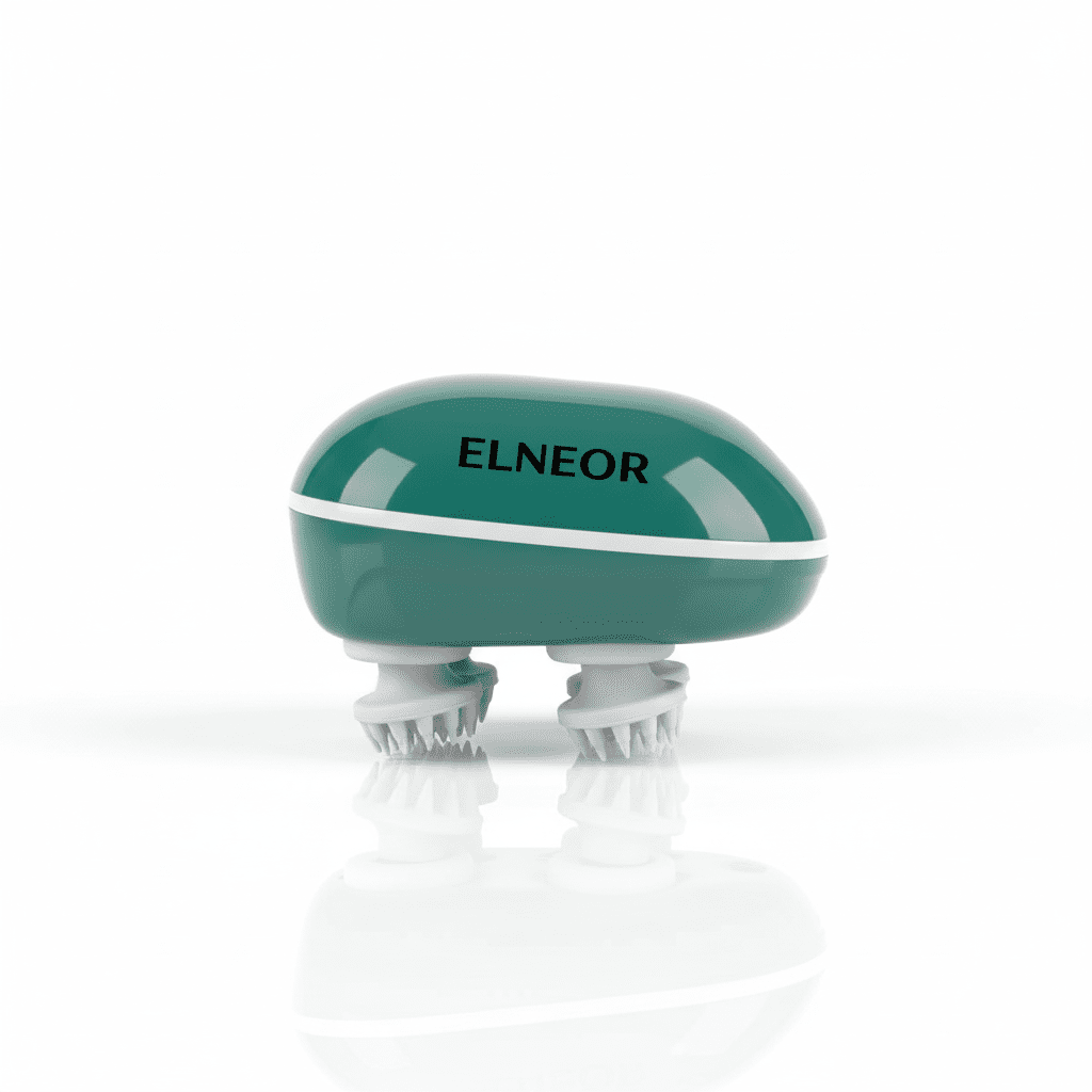 Electric Scalp Massager - Rechargeable Head Massager with 4 Massage Heads - Elneor Kitchen