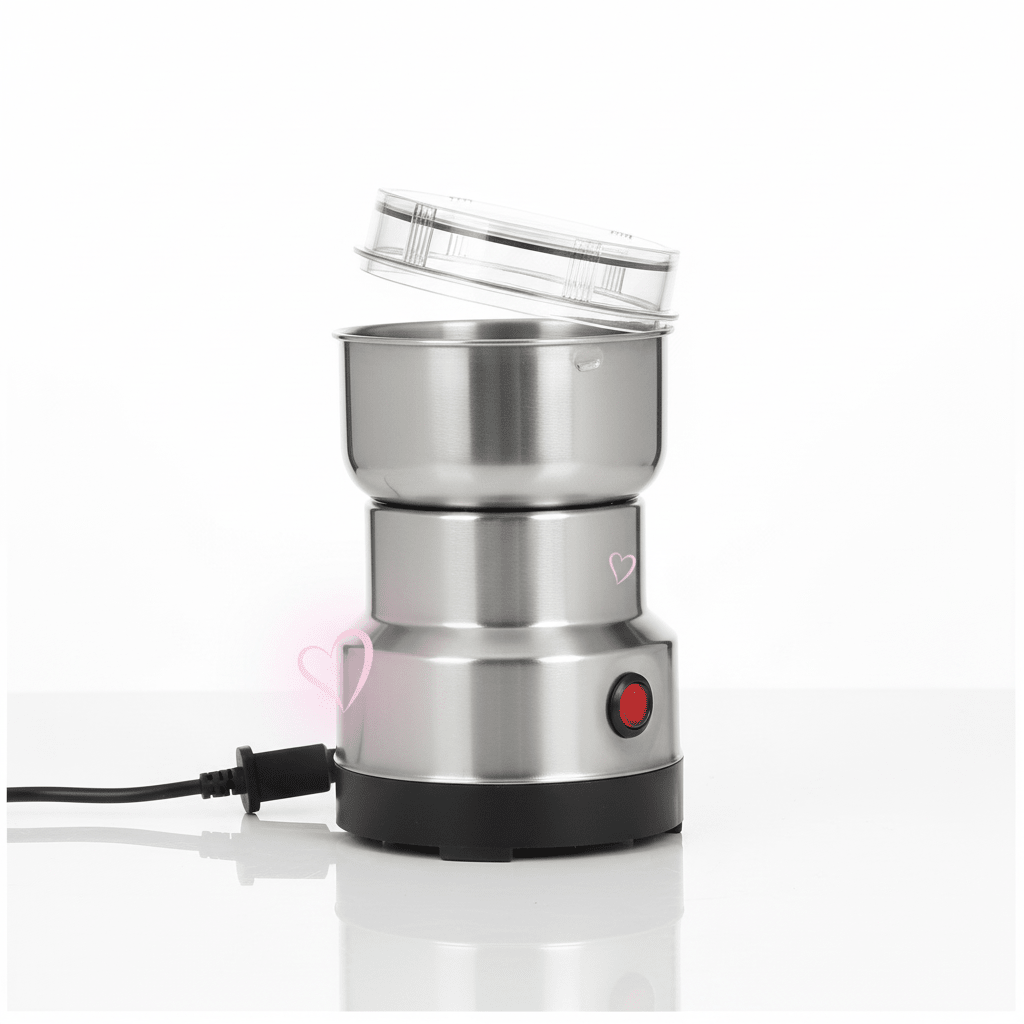 Electric Spice Grinder - Stainless Steel Coffee Bean Nut Grinder | Kitchen Essentials by ELNEOR- ELNEOR