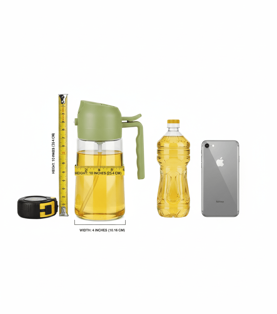 ELNEOR™ 2-in-1 Oil Dispenser - Apple Shape Kitchen Spray & Pour Bottle - Elneor Kitchen