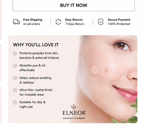 ELNEOR Acne Pimple Patch application visual