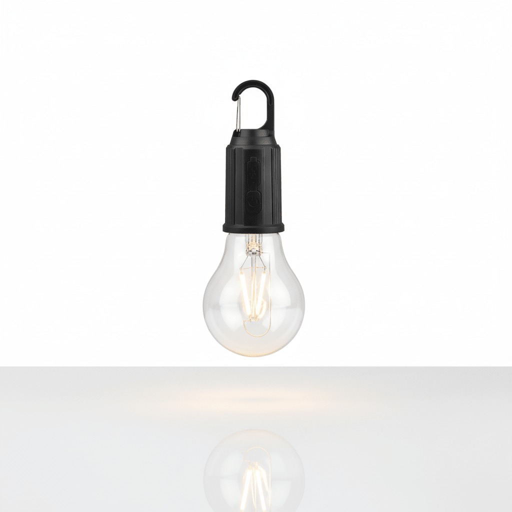 ELNEOR™ Portable Camping Tent Light - Rechargeable LED Bulb with Hook - ELNEOR