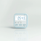 ELNEOR™ Precision Digital Kitchen Timer - Magnetic Rotary Countdown Clock with Large LED Display & Loud Alarm (Black) - ELNEOR