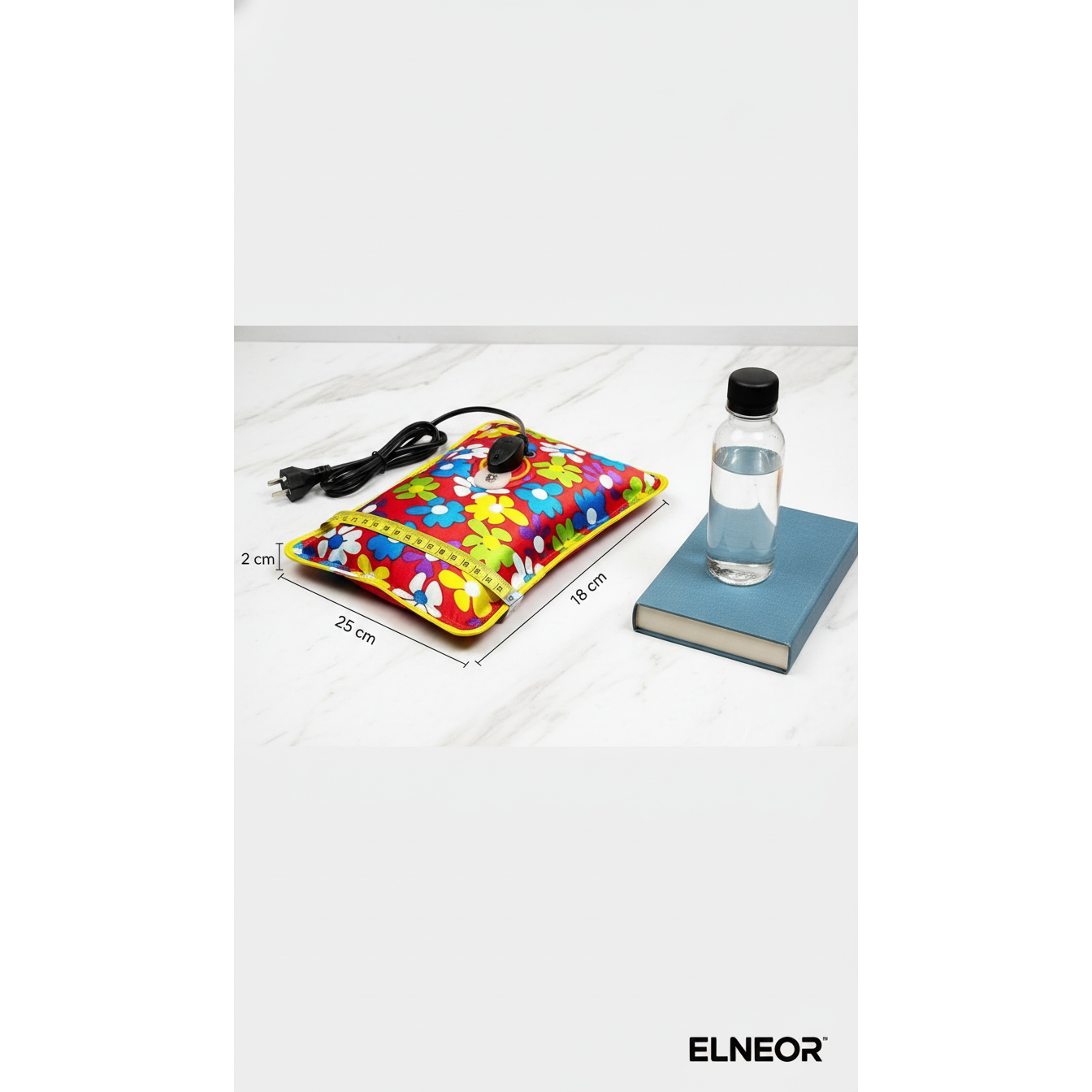 Electric Hot Water Bag - 500W Heating Pad for Pain Relief (Multi-Color Floral)