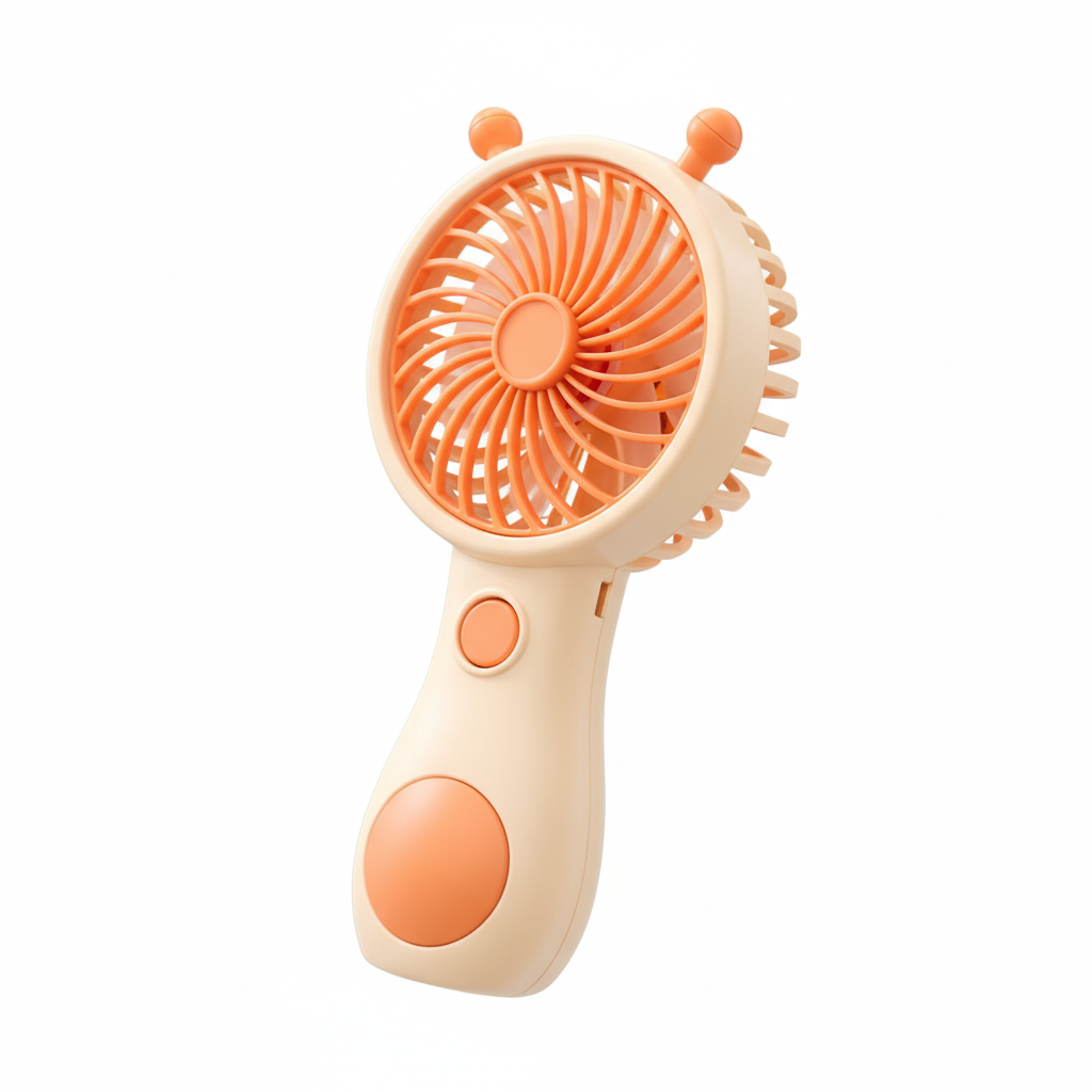 Portable Handheld Mini Fan - Coral Orange