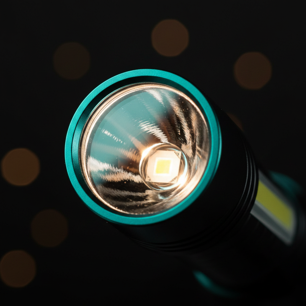 ELNEOR™ Tactical Pro Flashlight — XPE + COB Dual Light | USB Rechargeable | Waterproof | Gift Box