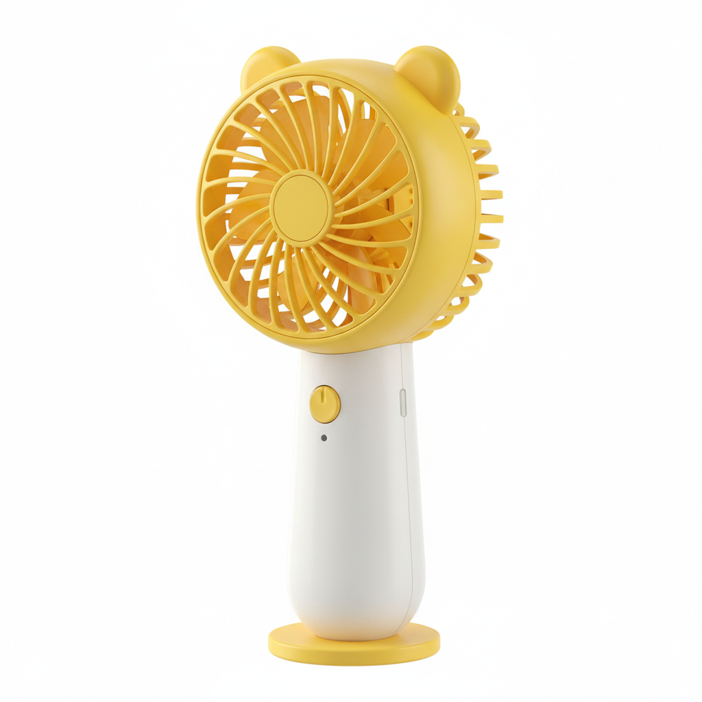 Portable Handheld Mini Fan - Bright Yellow