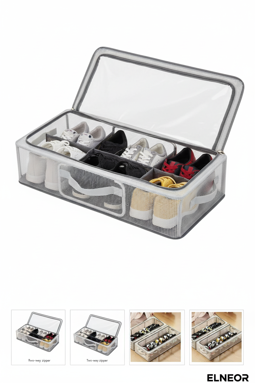 27 Liter Storage Organizer Bag - Clear Vinyl Shoe & Clothes Storage with Reinforced Handles