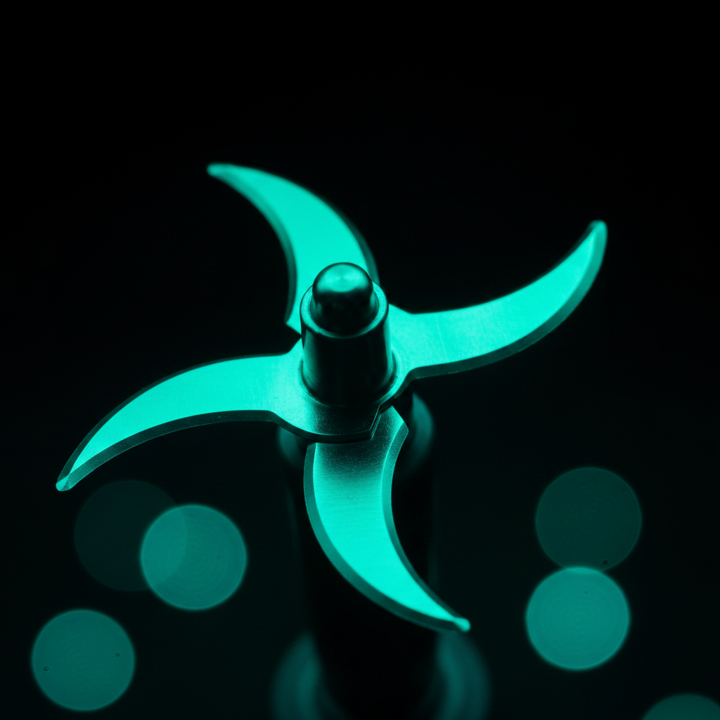 Real Push Chopper Round - 3-Blade Macro Detail