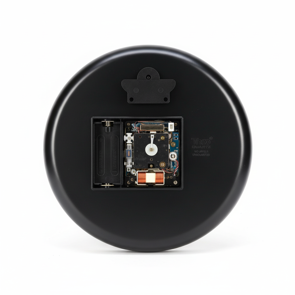 ELNEOR™ Pearl White Silent Wall Clock | Black Frame | Sweep Movement | 12-Inch Round