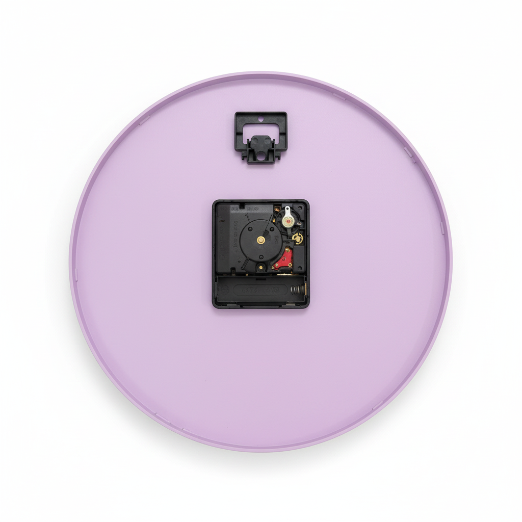 ELNEOR™ Lavender Silent Wall Clock | Sweep Movement | 12-Inch Round
