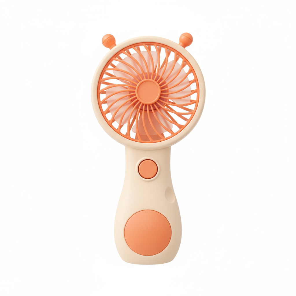 Portable Handheld Mini Fan - Coral Orange