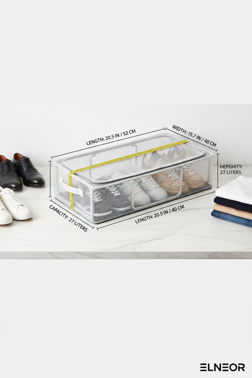 27 Liter Storage Organizer Bag - Clear Vinyl Shoe & Clothes Storage with Reinforced Handles