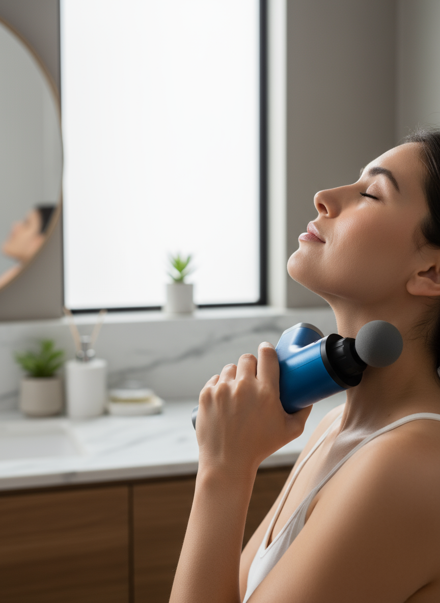 Facial Massage Gun - Lifestyle Shot