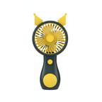 Portable Handheld Mini Fan - Black & Yellow with Cat Ears