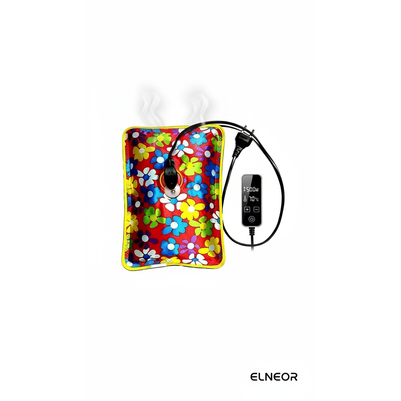 Electric Hot Water Bag - 500W Heating Pad for Pain Relief (Multi-Color Floral)
