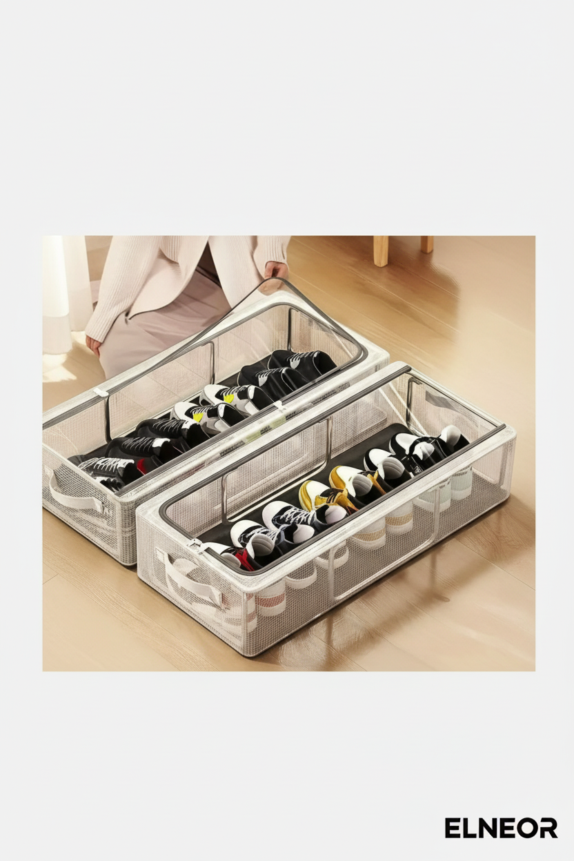 27 Liter Storage Organizer Bag - Clear Vinyl Shoe & Clothes Storage with Reinforced Handles