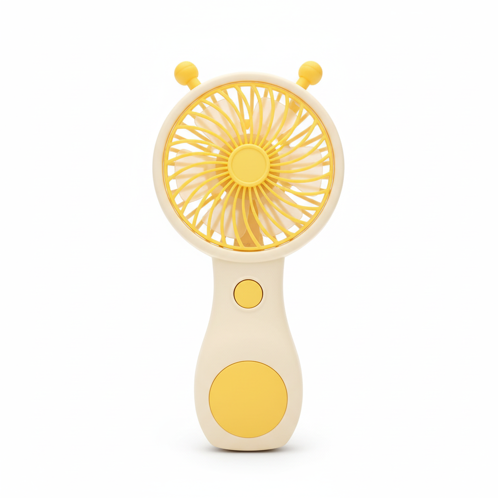 Portable Handheld Mini Fan - Bright Yellow
